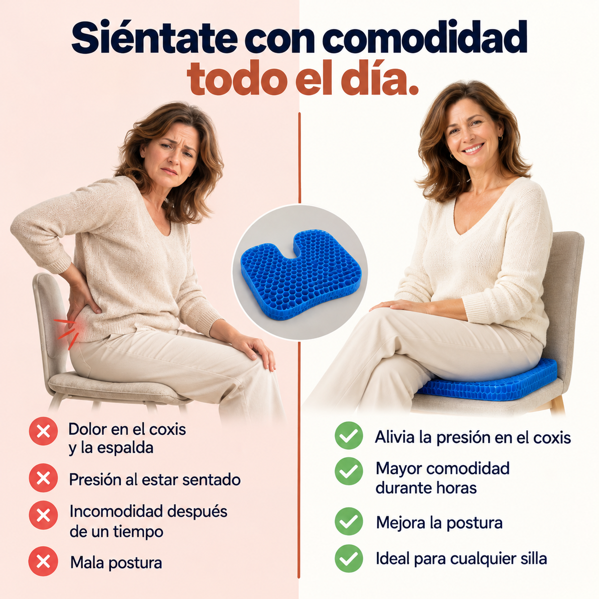 Cojín SientaBien™ – Siéntate cómodo durante horas