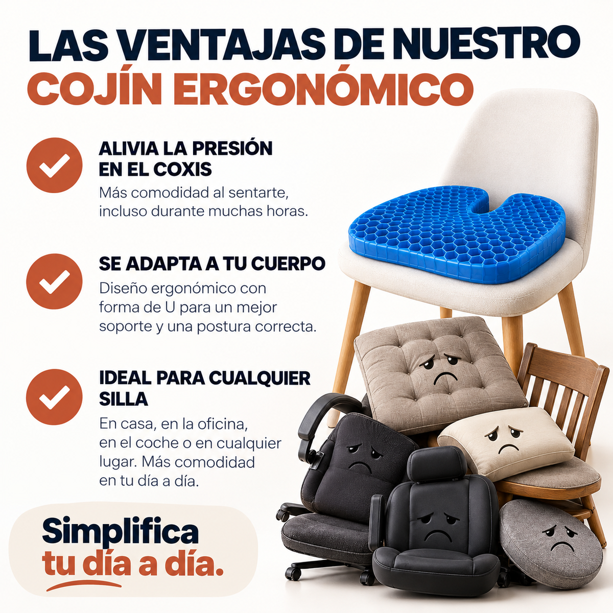 Cojín SientaBien™ – Siéntate cómodo durante horas